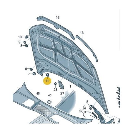 Butée de capot Audi A4 B9 A5 A8 Q5