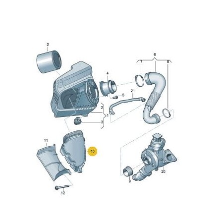 Conduit d'admission d'air 2.0 TSI 2.0 TDI Audi A6 C7 2011-2014