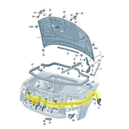 Ensemble de câbles de verrouillage de couvercle Audi A8 D3 2003-2010