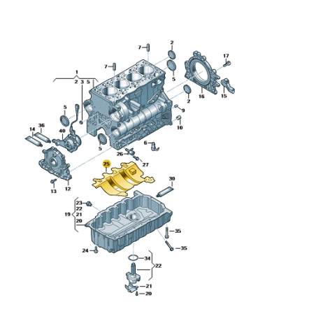 Cloison de carter d'huile 1.6 2.0 TDI VW AUDI SEAT SKODA