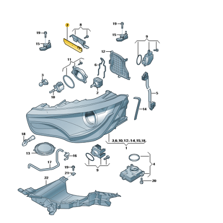 Module de puissance pour feu de jour Audi A1 2011-2014