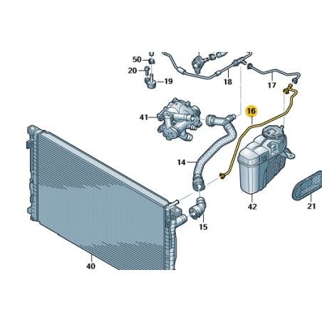 Durite de réservoir de trop-plein de liquide de refroidissement pour Audi A6 C8 A7 2019-