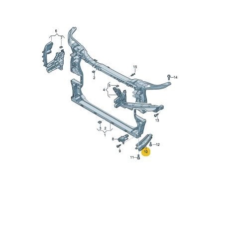 Support inférieur de noyau de radiateur Audi Q5 2017-