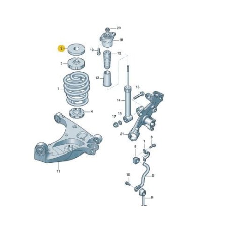 Distance de suspension arrière sous le ressort Audi A4 B6 B7 A6 Seat Exeo