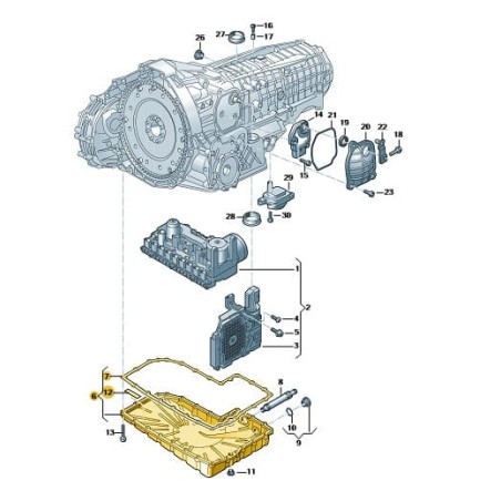 Carter d'huile de transmission S-tronic 7 vitesses Audi A4 A5 A6 A7 Q5