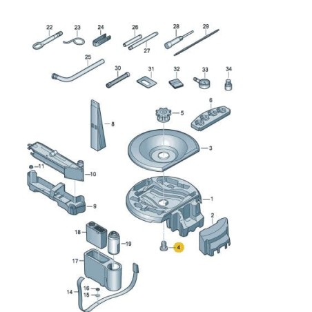 Boulon de roue de secours Audi A1 A6 A7