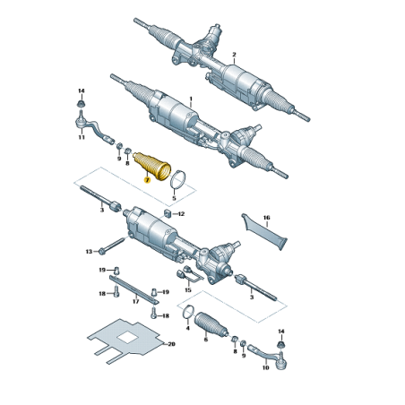 Soufflet de biellette de direction Audi A4 A5 A6 A7 A8