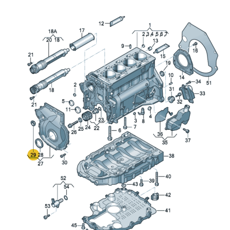 Bouchon de carter de distribution 1.8 2.0 TSI TFSI