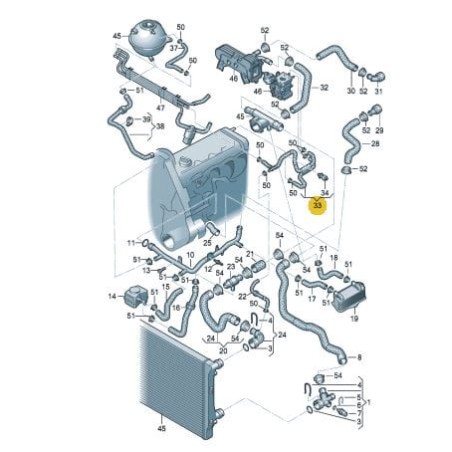 Durite de liquide de refroidissement 1.9 TDI VW Audi Seat Skoda