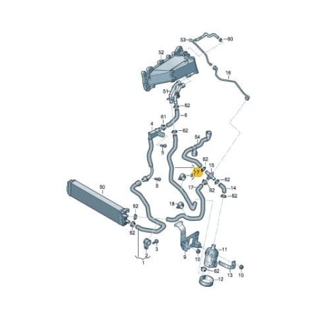 Durite de liquide de refroidissement 2.0 TDI Audi A4 A5 2016-