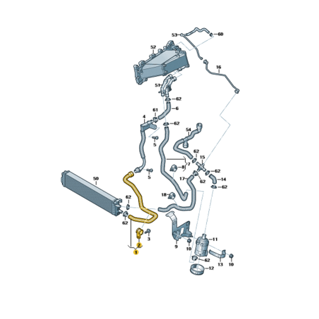 Durite de refroidissement liquide 2.0 TDI Audi A4 B9 A5 2017-