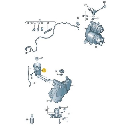 Col de remplissage réservoir Adblue VW Caddy 2016-2020