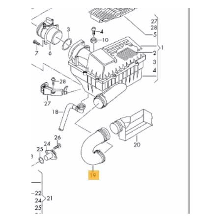 Durite de conduit d'air SEAT Alhambra VW Sharan Tiguan