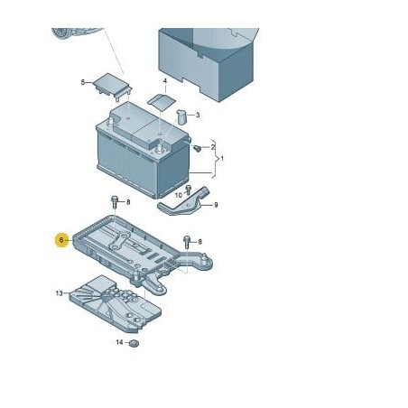 Support de batterie console VW Tiguan Touran 2016-