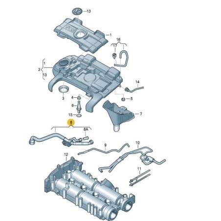 Durite de ventilation 1.4 TSI BMY BLG VW