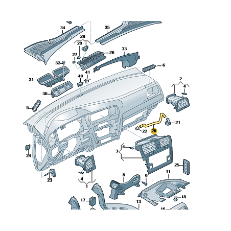 Durite d'admission d'air d'habitacle VW Arteon Golf VII Passat B8 Touran