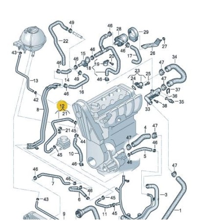 Durite de refroidissement 2.5 TD VW CRAFTER