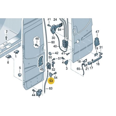 Gâche de serrure de porte VW Crafter 2006-2016