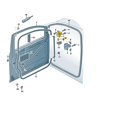 Charnière supérieure de porte VW Caddy Touran Polo