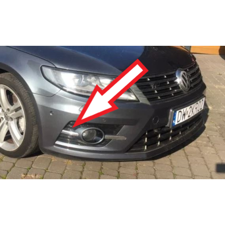 Enjoliveur extérieur chromé de pare-chocs avant VW CC 2012-2017 R-line