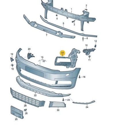 Support de pare-chocs avant VW Touran 2016-