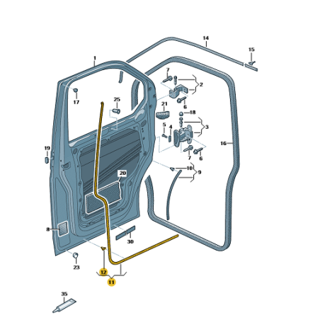 Joint de porte avant VW T5 T6 2004-