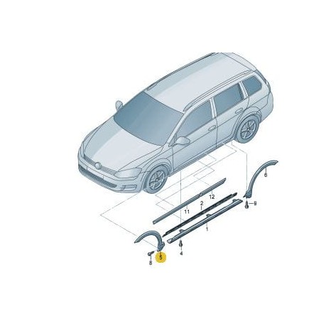 Cache passage de roue aile avant VW Golf VII Variant Alltrack