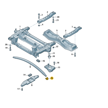 Caoutchouc de ressort avant VW Crafter 2006-2016