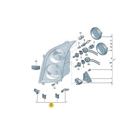 Kit de réparation support de phare VW Crafter 2006-2016