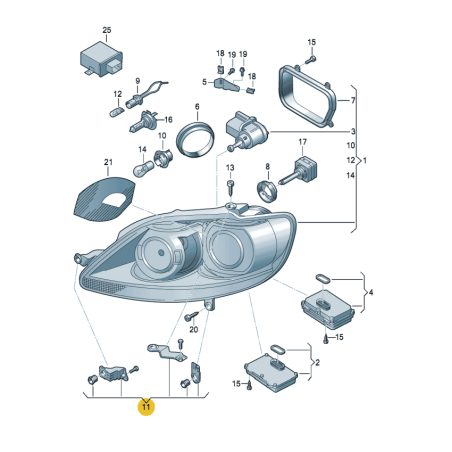 Kit de réparation de phare xénon VW Golf Plus 2005-2014