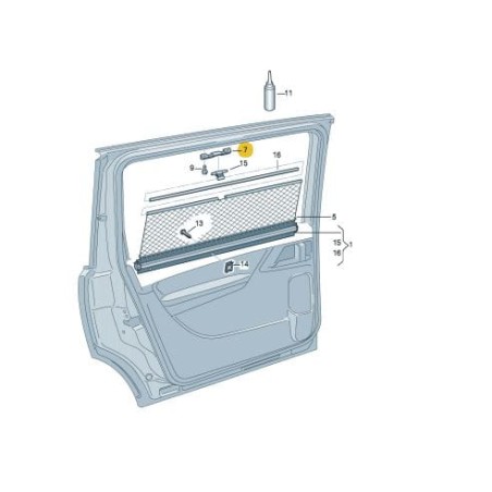 Support de crochet pour fixer le pare-soleil à la porte arrière VW Sharan Seat Alhambra