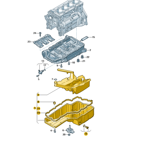 Carter d'huile inférieur 1.8 2.0 TSI TFSI VW Touareg Audi A4 A5 A6 A7 A8 Q5 Q7 Q8