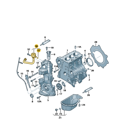 Soupape de ventilation du carter de séparation d'huile 1.2 essence VW SEAT SKODA