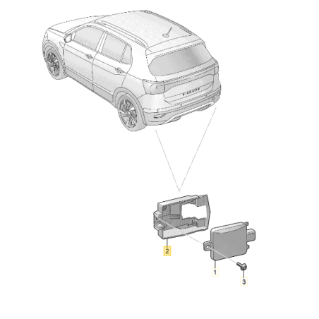 Support de capteur d'assistance latérale du pare-chocs arrière VW T-Cross