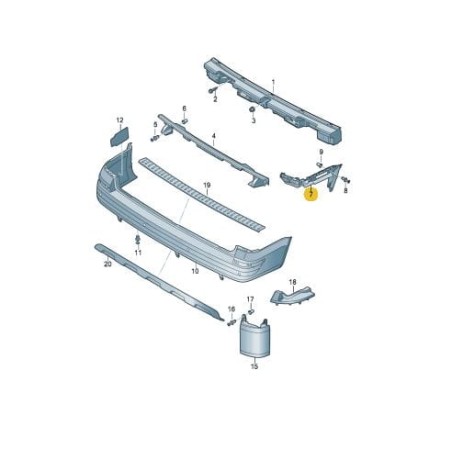Support de pare-chocs arrière VW T6