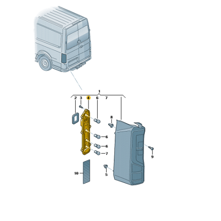 Support d'ampoule de feu arrière VW Crafter 2017-