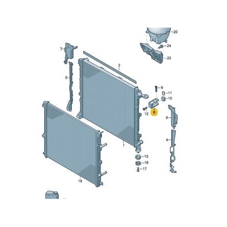 Support supérieur de radiateur VW Crafter 2016-