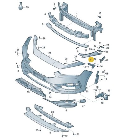 Support de pare-chocs avant Seat Leon IV 2020-