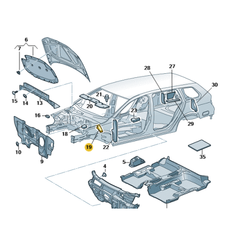 Mousse insonorisante d'aile avant SEAT LEON IV | Cupra 2020-