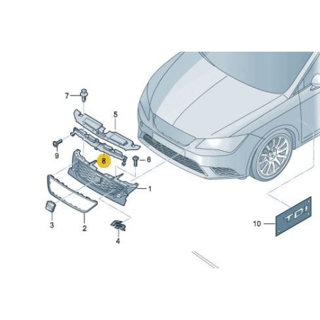 Support de grille Seat Leon III 2013-2020