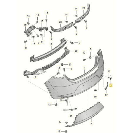 Cache-œil de remorquage arrière SEAT Leon 2006-2009