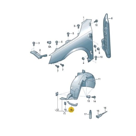 Becquet de roue avant SKODA Octavia III FL 2017-2020