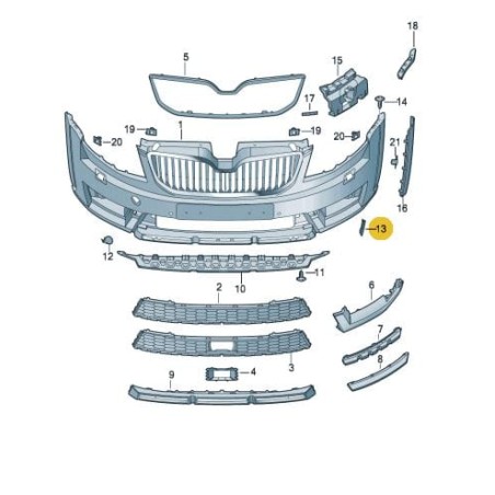 Enjoliveur halogène SKODA OCTAVIA Scout III 2013-2020