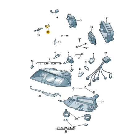 Écrou de fixation de phare SKODA Octavia II 2004-2013