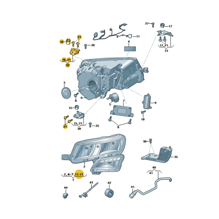 Support supérieur de phare SKODA Karoq 2018-