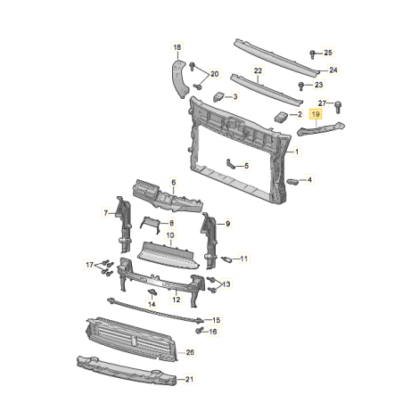 Support de fixation supérieur de phare SKODA Scala KAMIQ