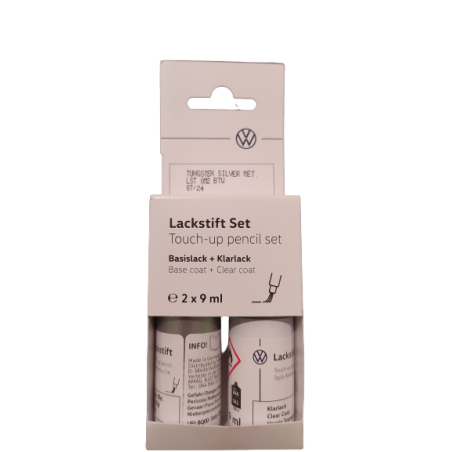 Ensemble de stylos retouche 2x9ml LB7W argent tungstène métallisé