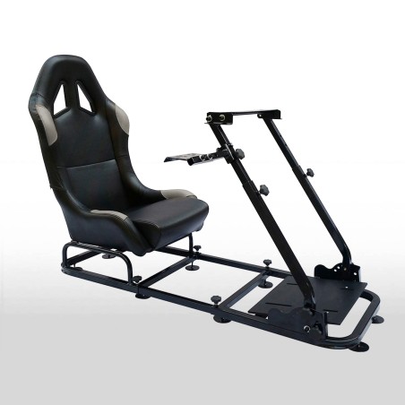 Siège de jeu FK Simulateur de course de siège de jeu eGaming Seats Monaco noir / gris