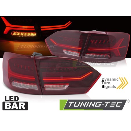 LED BAR TAIL LIGHTS RED WHITE fits VW JETTA VI 11-18