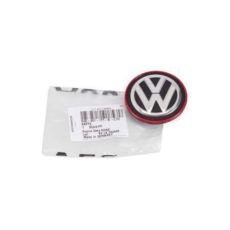 Cache-moyeu chromé/rouge pour jante en alliage VW 5G0601171BLYC